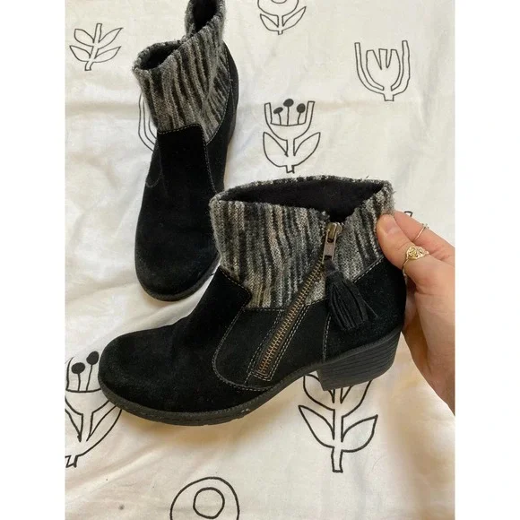 Black Suede b.o.c Booties - Picture 1 of 3